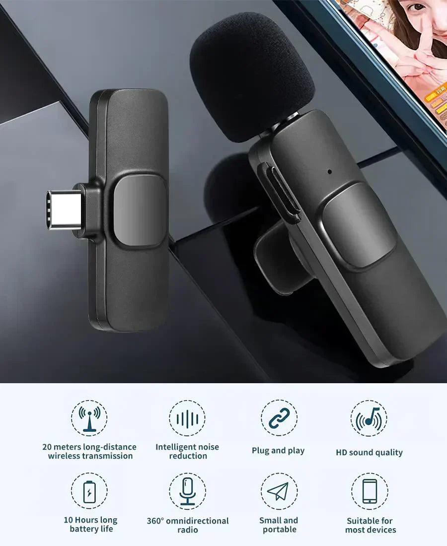 K8 Type-C Wireless Microphone – NexBuy
