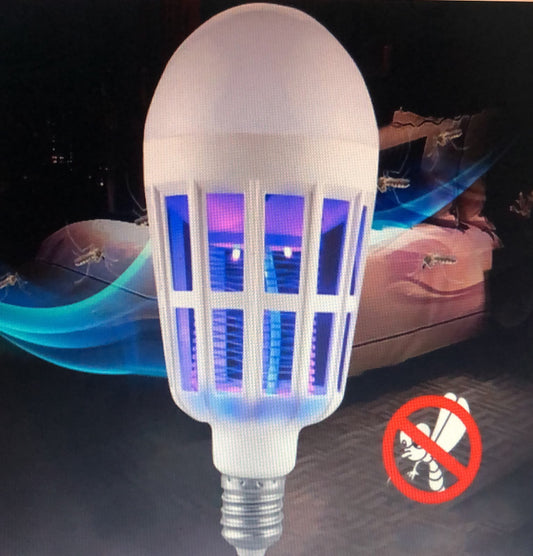 2-in-1 LED Mosquito Killer Bulb | 15W Insect Zapper Light | Silent, Odorless, Energy Saving