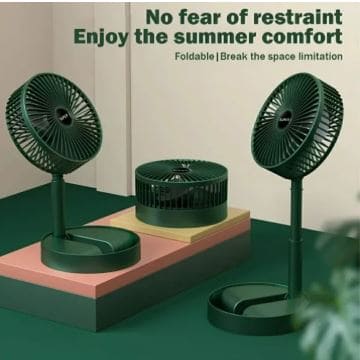 Rechargeable Telescopic Stand Fan – Portable, Adjustable & Powerful Cooling